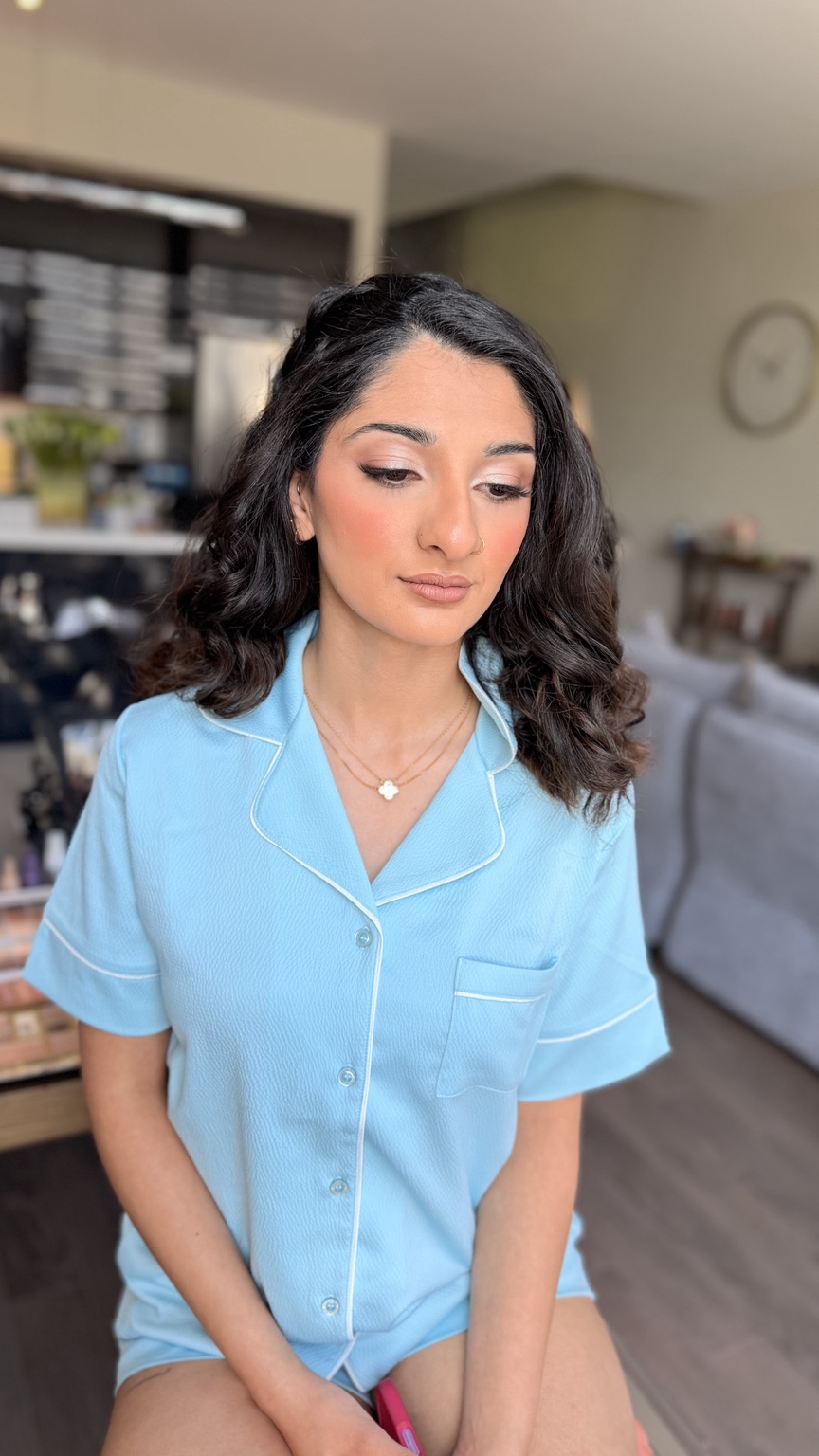 Soft glam with curls